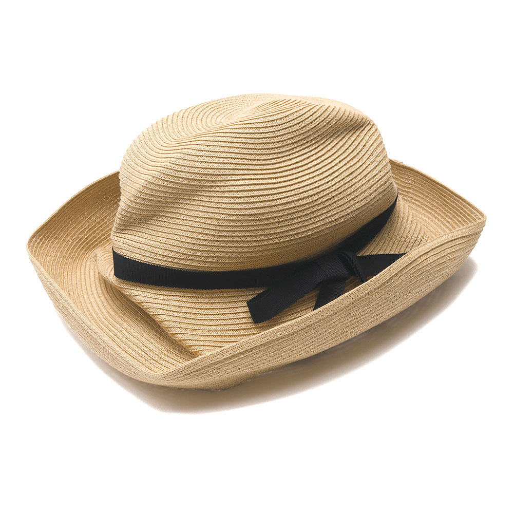 mature ha. [マチュアーハ]BOXED HAT 11cm brim grosgrain ribbon MBOX