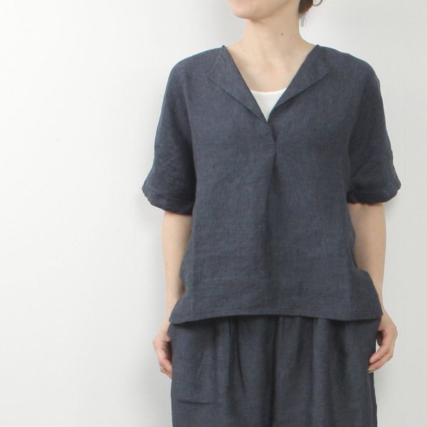 linen tuck pullover