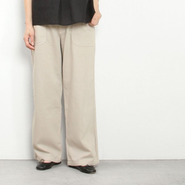 COLOR LINEN EASY WIDE PANTS image