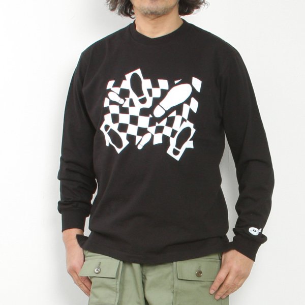 Print Cross Neck Long Sleeve T-Shirts image