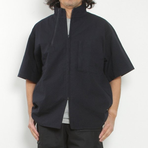STAND COLLAR ZIP SHIRT image