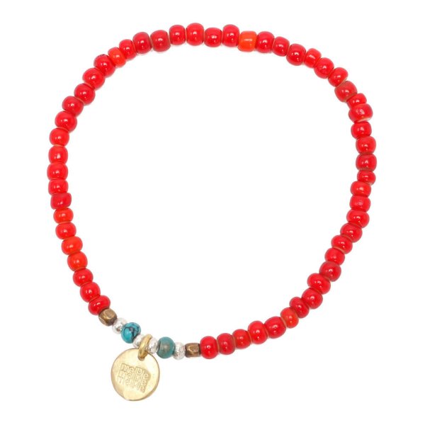 BEADS BRACELET WHITE HEARTS image