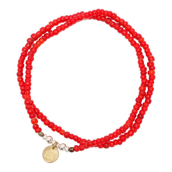 2Way BEADS BRACELET&ANKLET WHITE HEARTS image