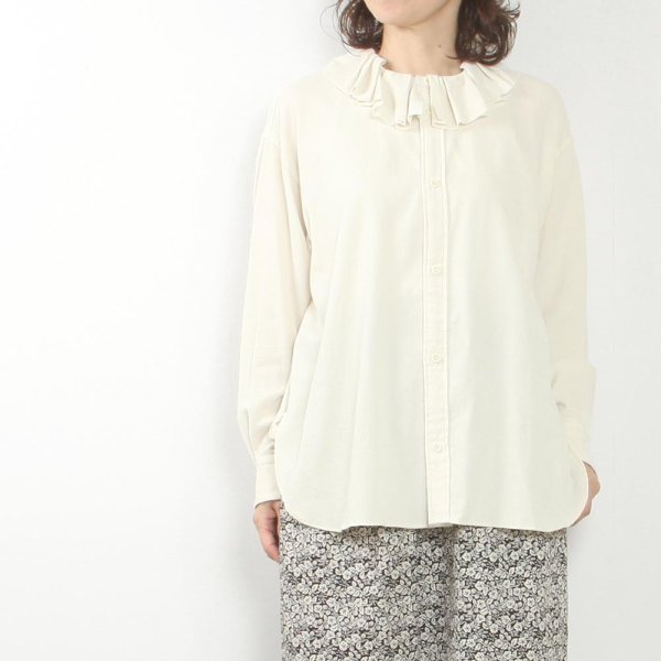 COTTON RAYON ����ĥ�����RUFFLE COLLAR BLOUSE image