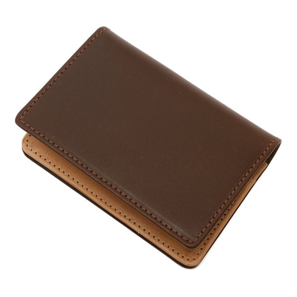 GUSSETED CARD CASE VINTAGE BRIDLE LEATHER image