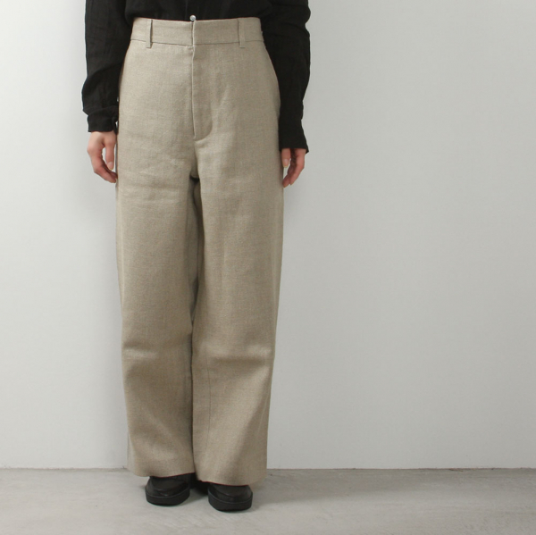 CANVAS LINEN STRAIGHT PANTS image
