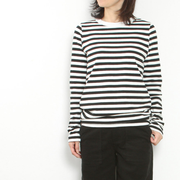 ΢BORDER CREW NECK L/T SHIRT image