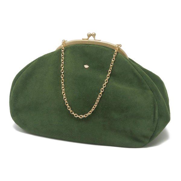 HERITAGE SUEDE METAL CLASP BAG image