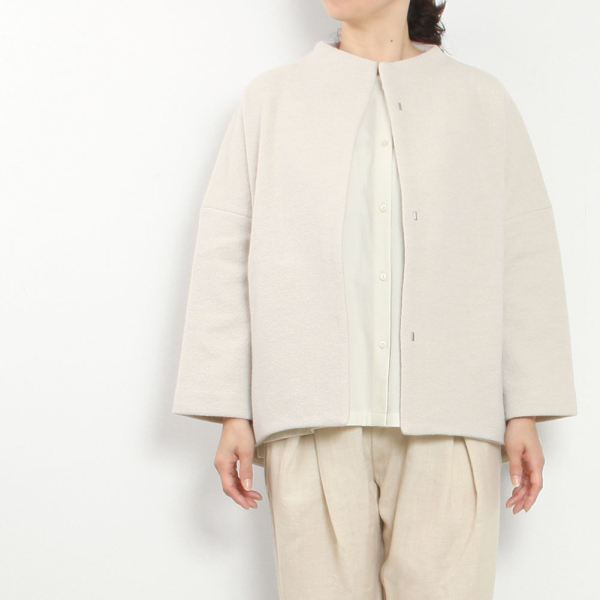 press wool short coat