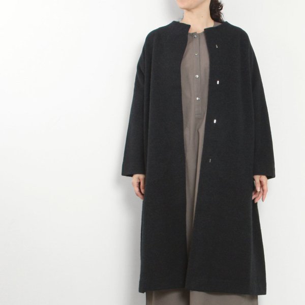 press wool long coat
