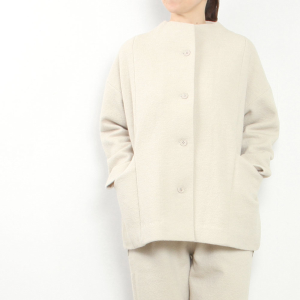 evam eva[エヴァムエヴァ]nocollar coat E221T021 << MIDLAND
