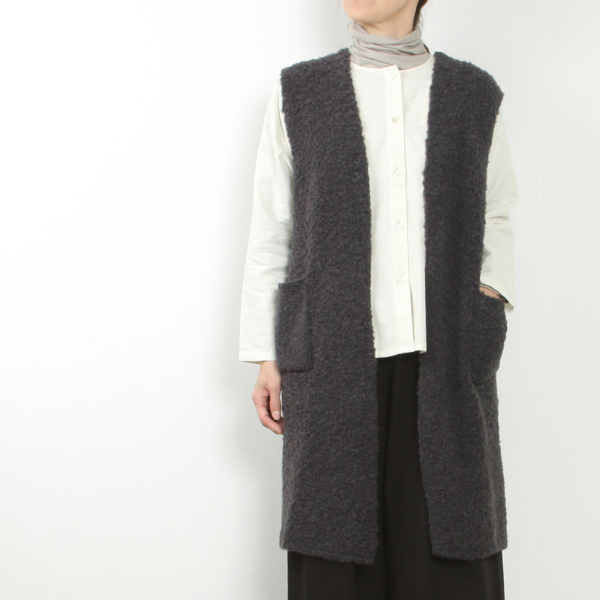 alpaca wool long vest image