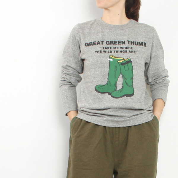 MEN'S GREEN BOOT L/TSHIRT image