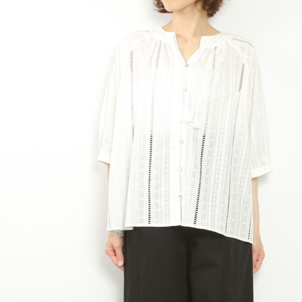 （OUTLET）GRANDMA MAMA DAUGHTER グランマママドーター ビッグフリルカラーブラウス GS2434371 GRANDMA MAMA DAUGHTER[グランマママドーター]ビッグフリル