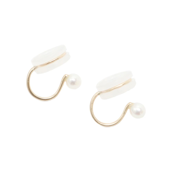 2Round Pearl Earring Cuff S image