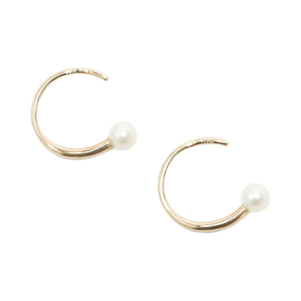 2Round Pearl Hoop image