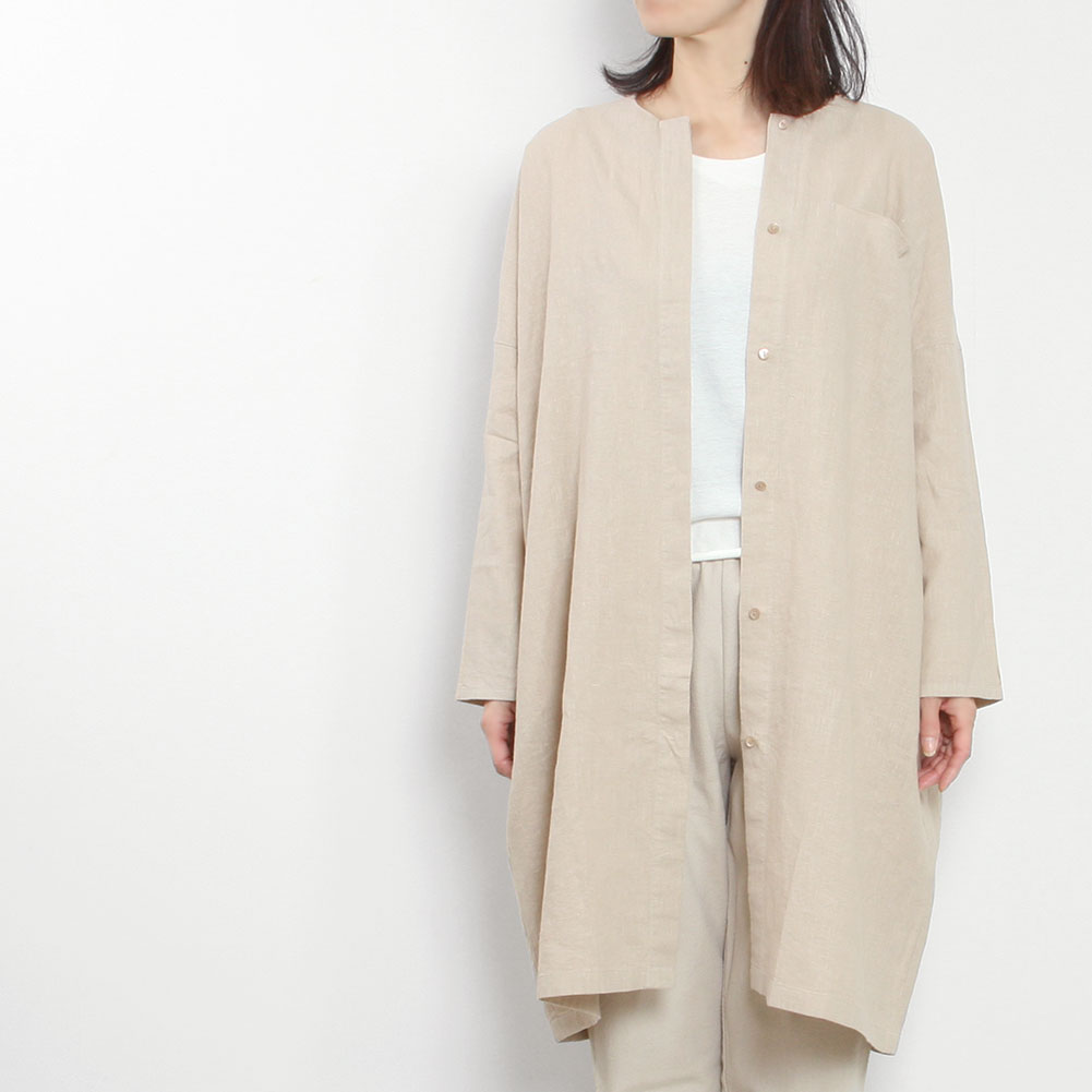 evam eva[エヴァムエヴァ]water linen tunic E221T034 << MIDLAND SHIP