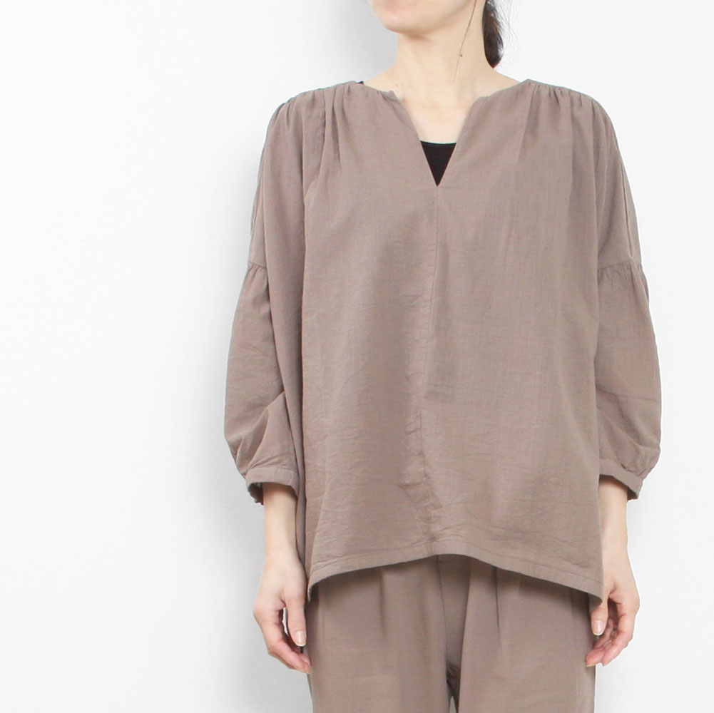 evam eva[エヴァムエヴァ]cotton pullover E221T076 << MIDLAND SHIP