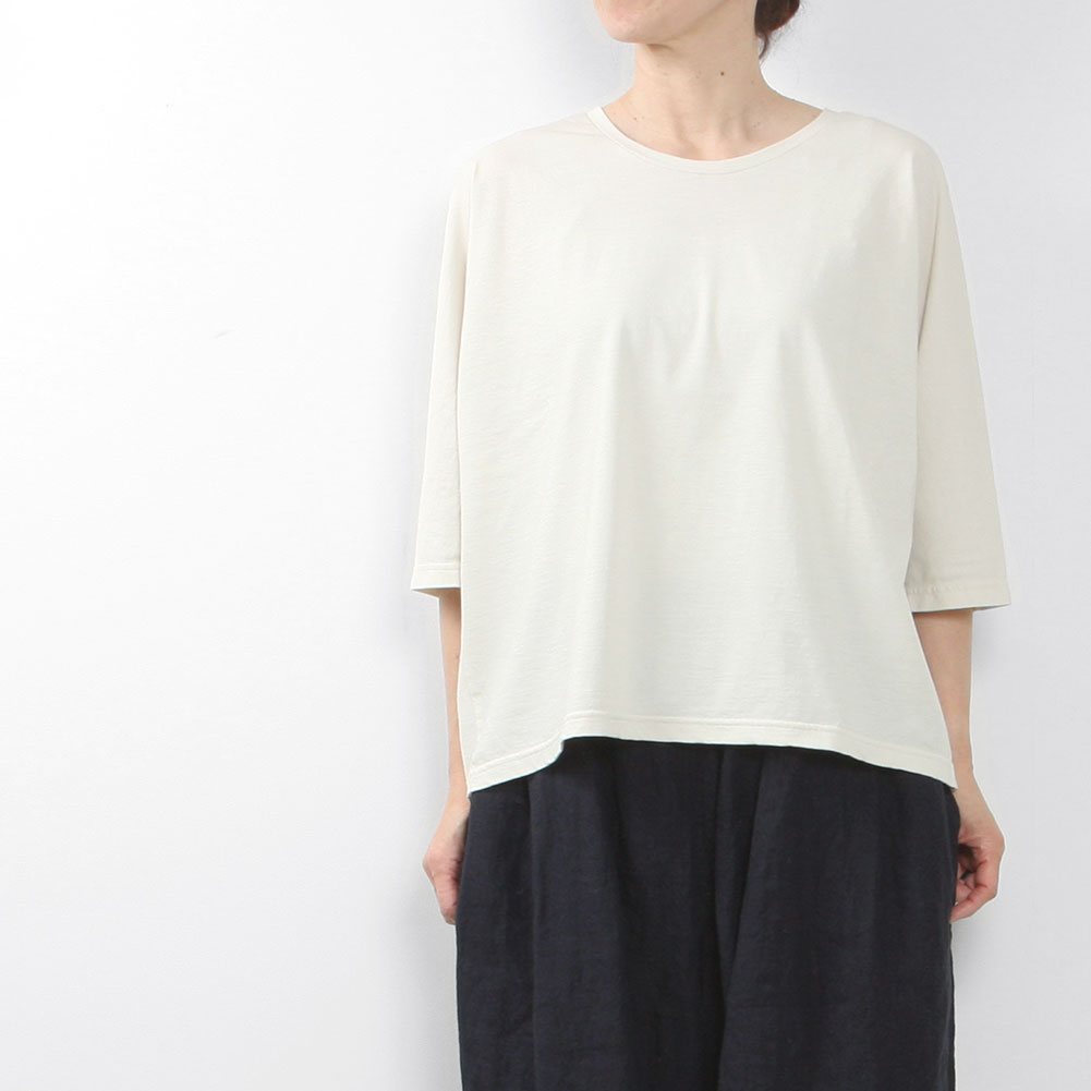 evam eva エヴァムエヴァcotton dolman pullover