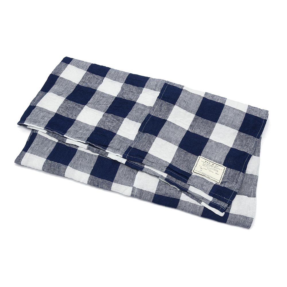 R&D.M.Co-[アールアンドディーエムコー]INDIGO LINEN PATCH WORK TABLE CLOTH NO.5800