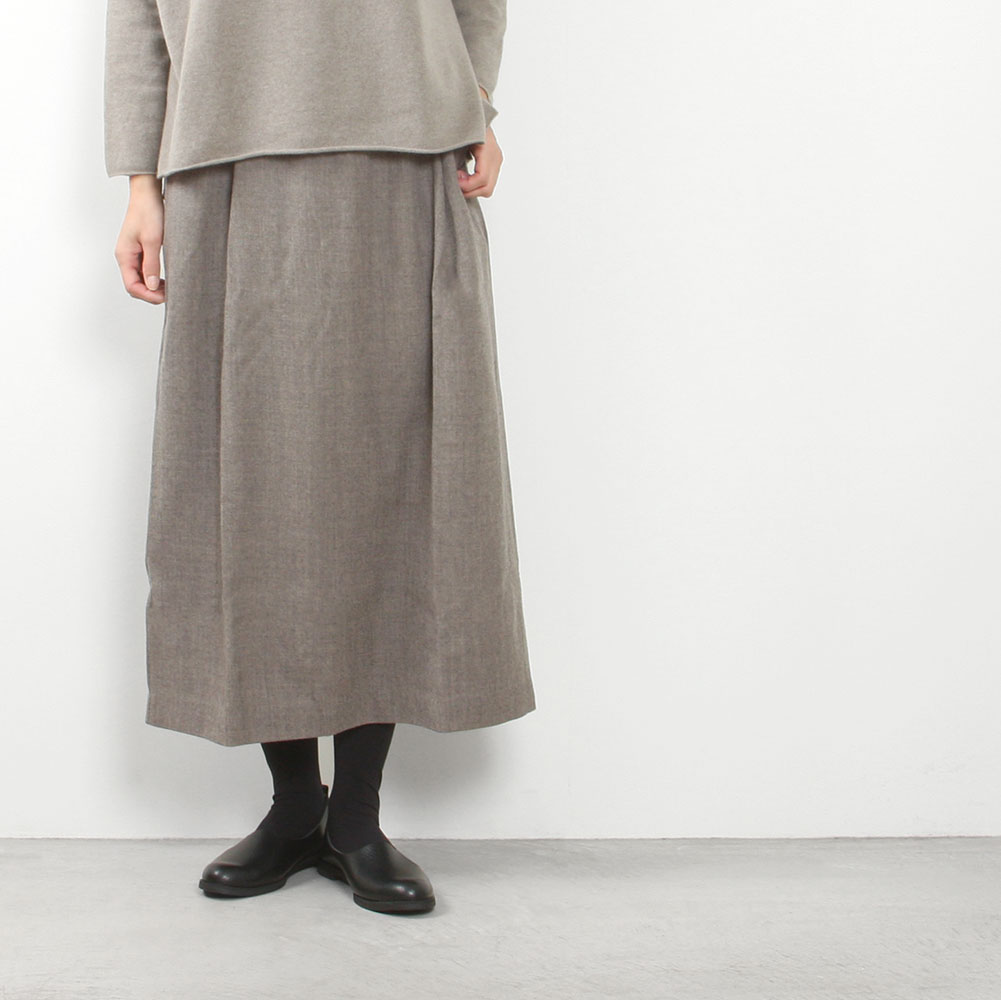 evam eva[エヴァムエヴァ]wool skirt E233T174 << MIDLAND SHIP