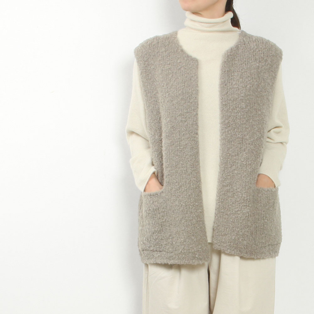 evam eva[エヴァムエヴァ]alpaca wool vest E253K180 << MIDLAND SHIP