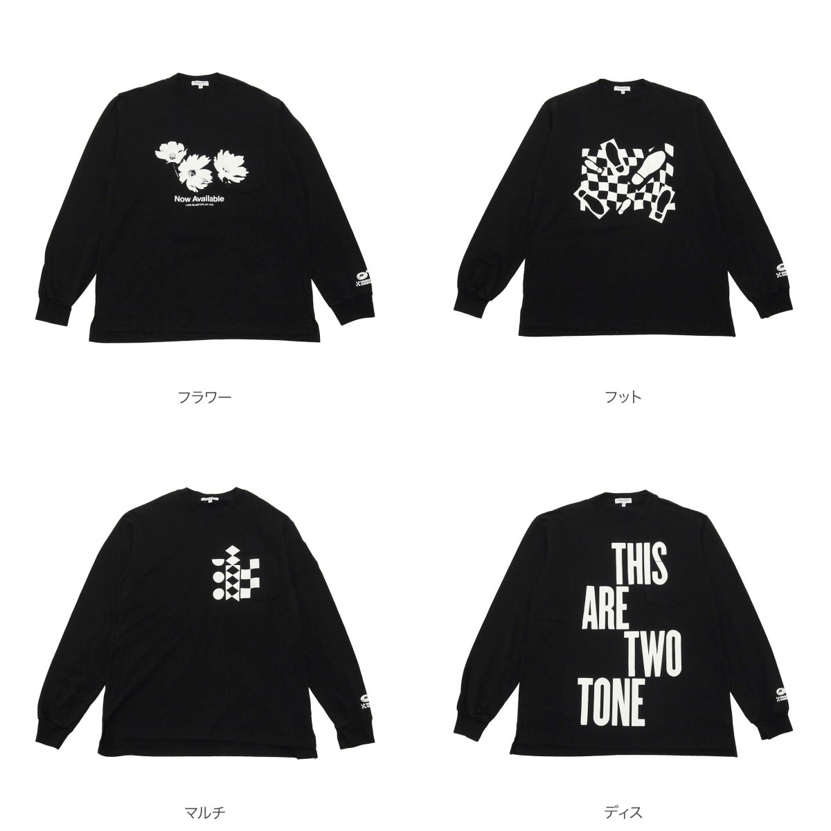 Print Cross Neck Long Sleeve T-Shirts item
