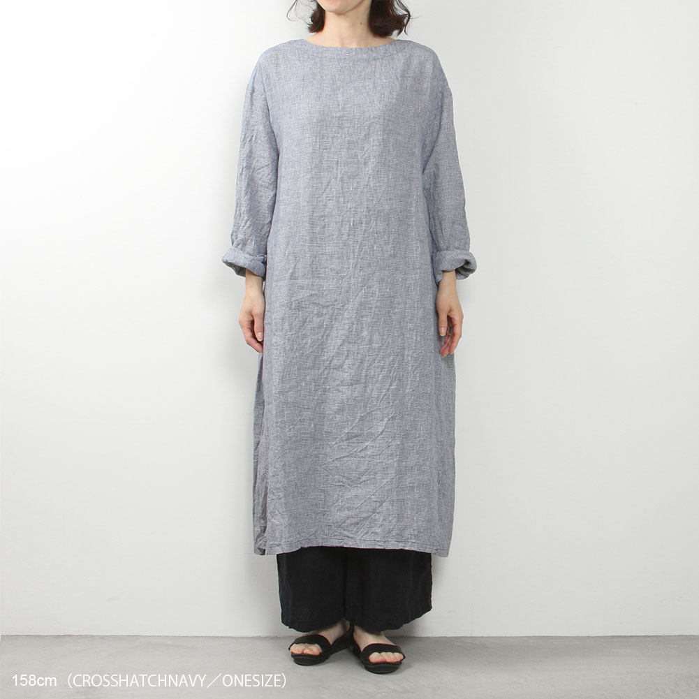 Honnete[オネット]Crew Neck Smock Dress HO*23SS OP32 << MIDLAND