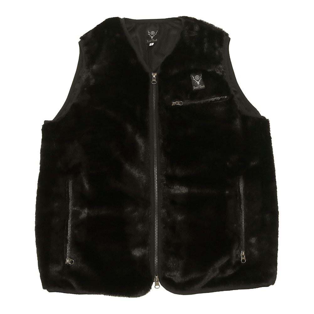 South2 West8[サウス2 ウェスト8]Piping Vest Micro Fur NS735B 