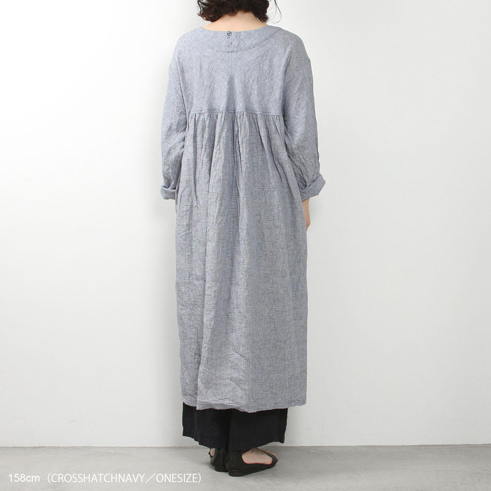 Honnete[オネット]Crew Neck Smock Dress HO*23SS OP32 << MIDLAND