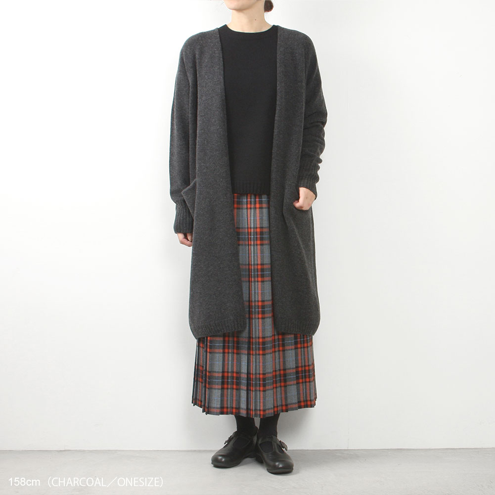 BALENCIAGA カシミヤ混ロングカーディガン・ニット一式 セール】 【洗える】シャイニーシアー ニット ロング