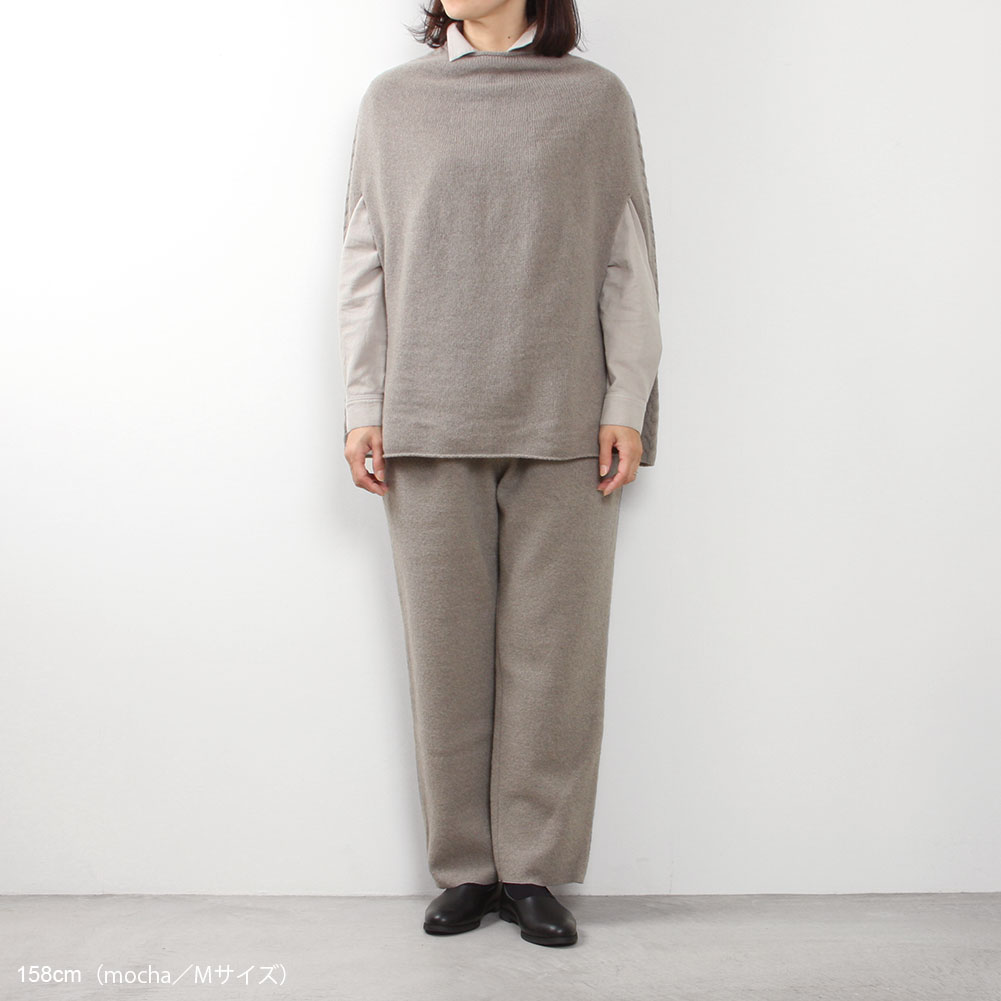 evam eva[エヴァムエヴァ]renew-wool poncho E223K108 << MIDLAND SHIP