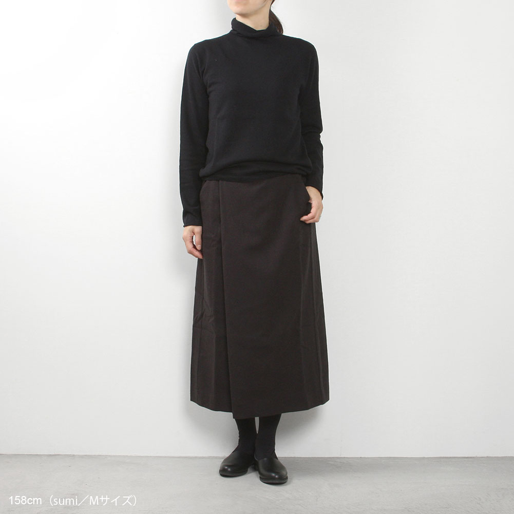 evam eva[エヴァムエヴァ]wool wrap skirt E223T218 << MIDLAND