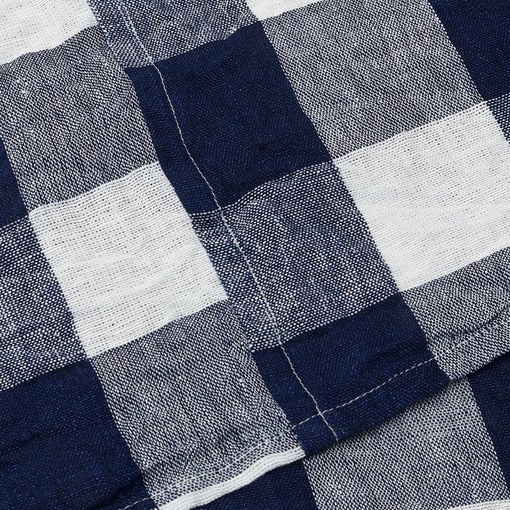 R&D.M.Co-[アールアンドディーエムコー]INDIGO LINEN PATCH WORK TABLE CLOTH NO.5800