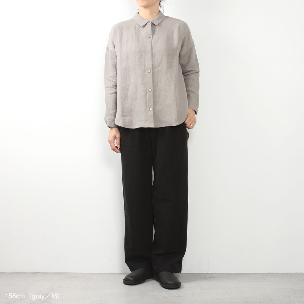 evam eva[エヴァムエヴァ]linen shirts E233T064 << MIDLAND SHIP