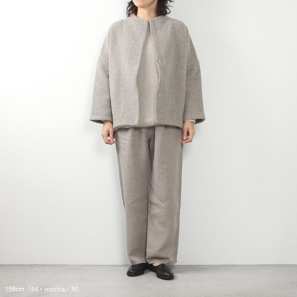 よろしくお願いしますevam eva wool tweed short coat