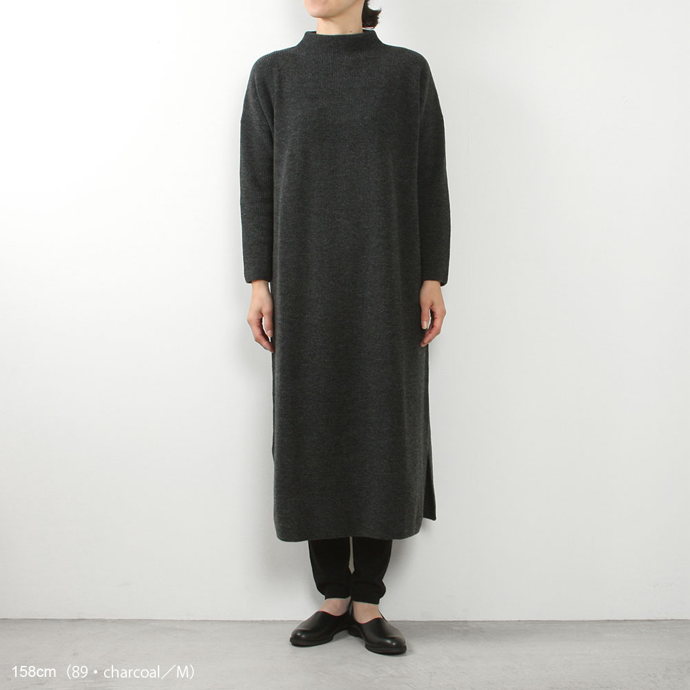 evam eva[エヴァムエヴァ]wool aze one-piece E233K163 << MIDLAND