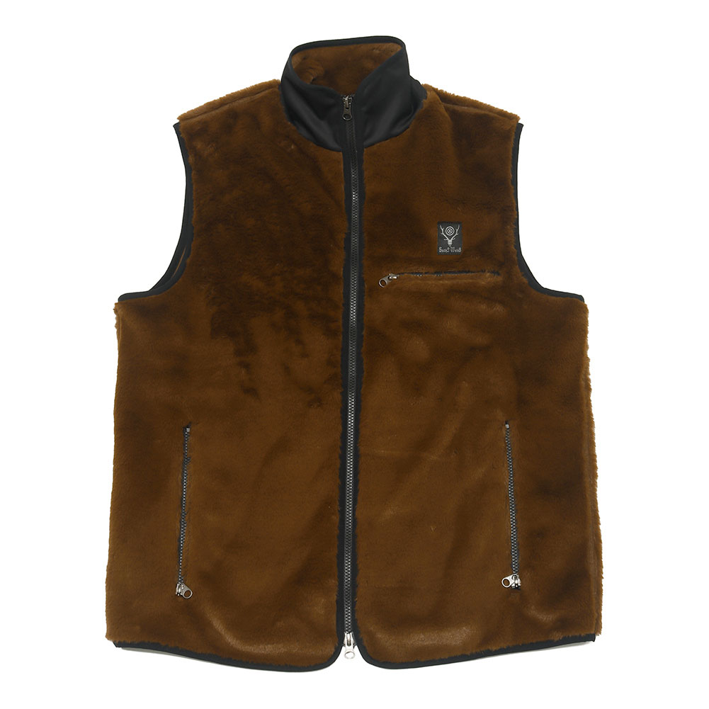 south2west8 Piping vest フリース ベスト-