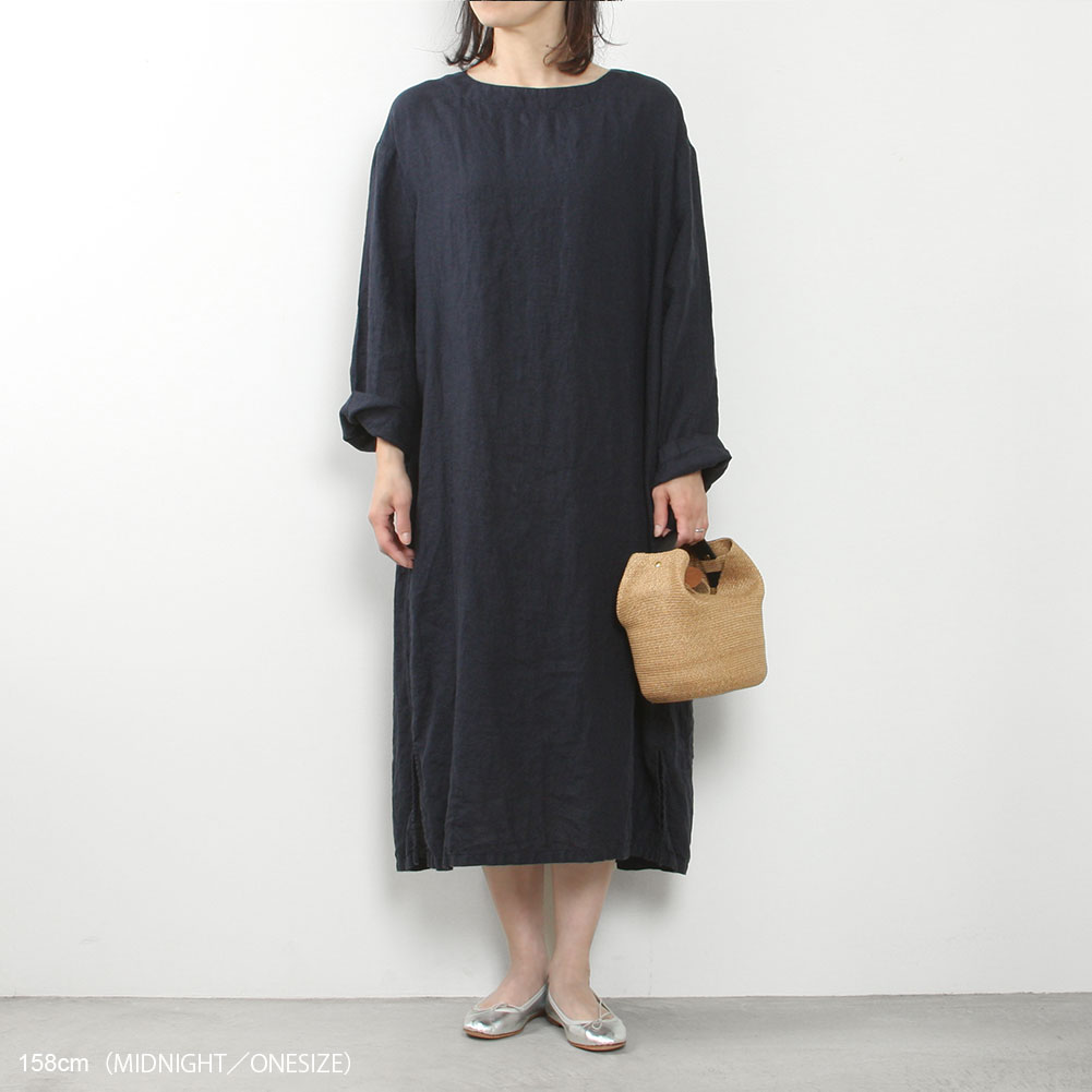 Honnete[オネット]Crew Neck Smock Dress HO*23SS OP32 << MIDLAND